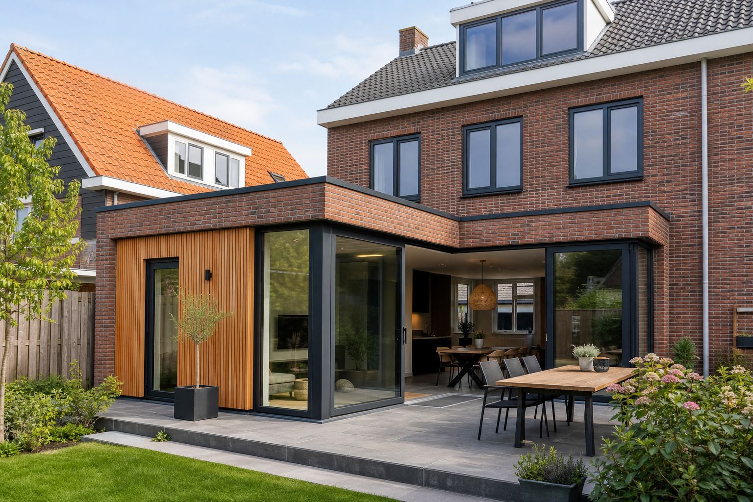 Luxe aanbouw en uitbouw