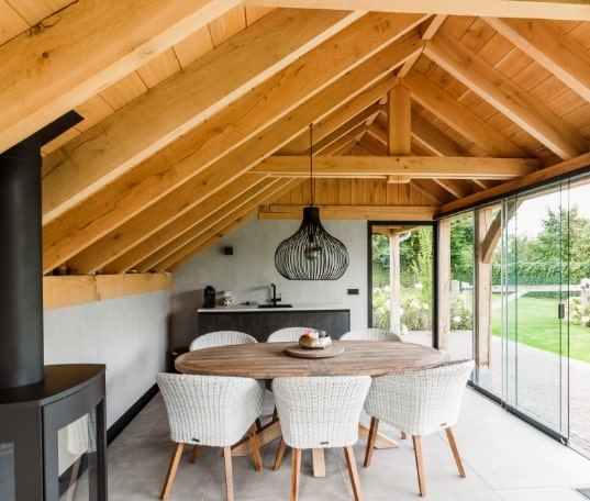 Houten dakconstructie