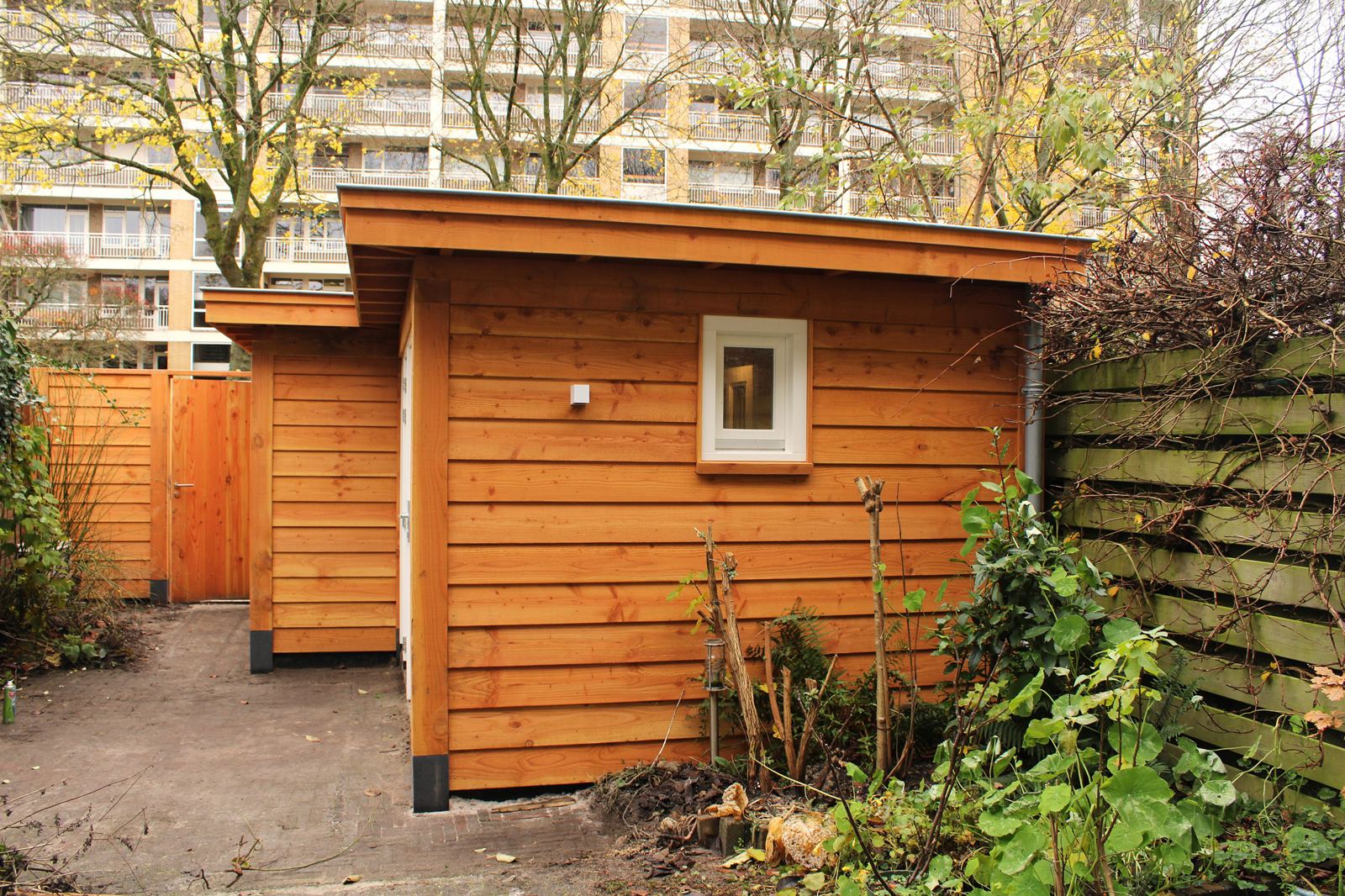 Houten gevel detail